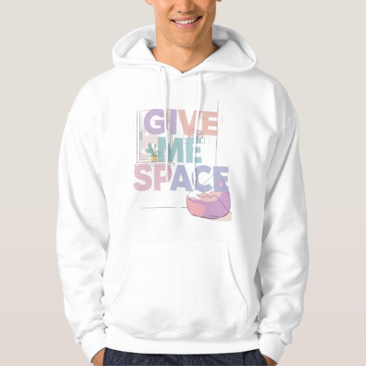 Veste À Capuche Surcharge Sensorielle | Donnez-Moi de l'Espace Aut (Devant)