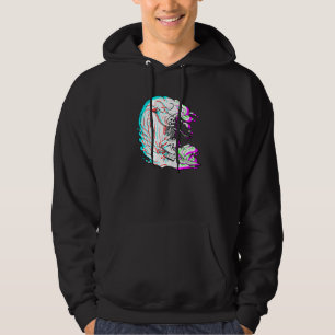 Veste À Capuche Surf Skeleton Funny Beach Surfer Vaporwave Surf