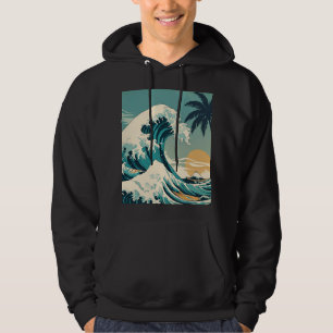 Veste À Capuche Surf's Up Retro Wave Design Classic California