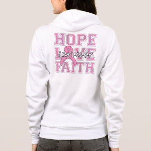 Veste À Capuche Survivant de foi d'amour d'espoir de cancer du