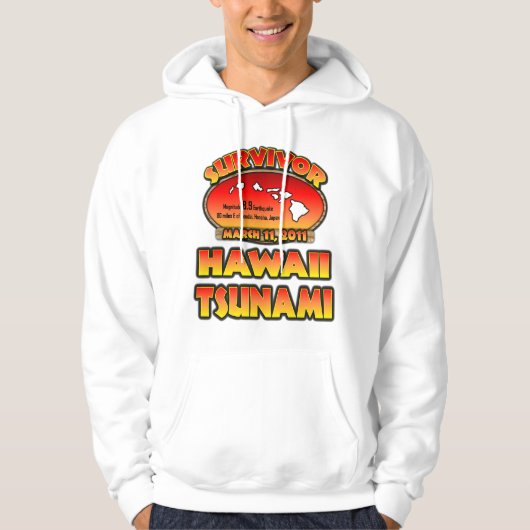 Veste À Capuche Survivant - tsunami d'Hawaï (Devant)