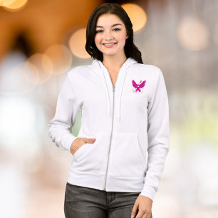 Veste À Capuche Survivante du cancer du sein Papillon Nom Monogram