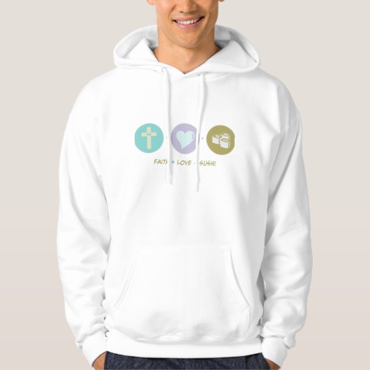 Veste À Capuche Sushi d'amour de foi (Devant)