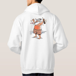 Veste À Capuche Sweat-shirt à capuche blanc Père Noël ivre dos