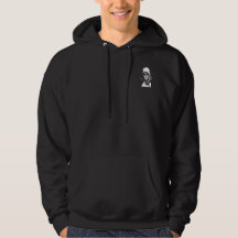Sweat-shirt à capuche crâne de faucheuse gothique