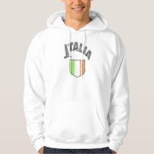 Sweat-shirt à capuche vintage avec drapeau italien