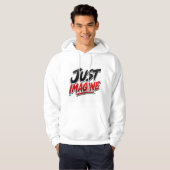Veste À Capuche Sweat-shirt à typographie « Just Imagine » (Devant entier)