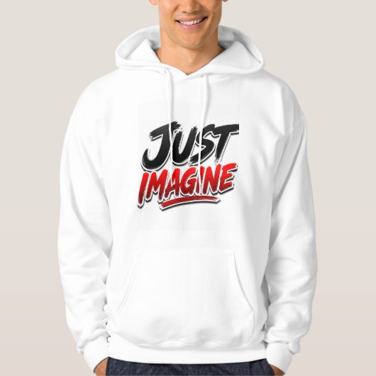Veste À Capuche Sweat-shirt à typographie « Just Imagine » (Devant)