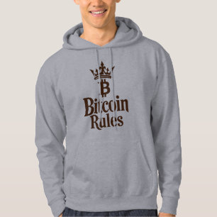 Veste À Capuche Sweat-shirt Bitcoin règne couronne trader crypto