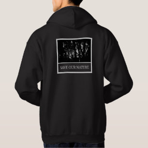 Veste À Capuche Sweat-shirt homme noir – « Save Our Nature »