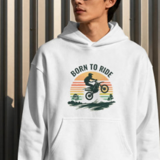 Veste À Capuche Sweat-shirt Rétro pour Motard de Moto Cross au Cou
