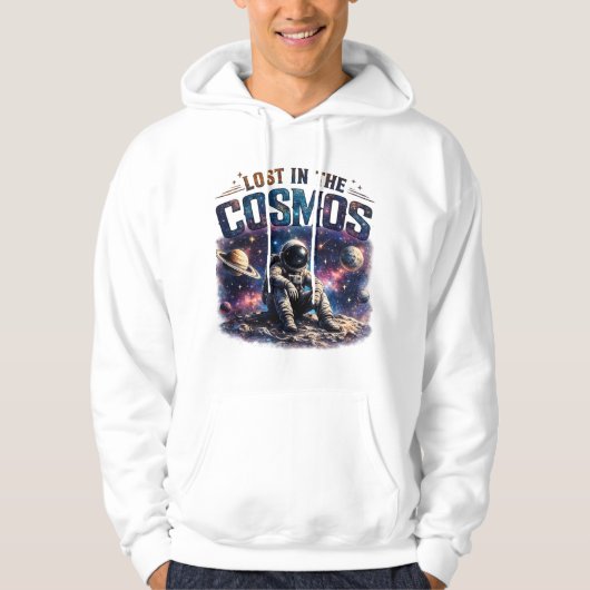 Veste À Capuche Sweatshirt à capuche blanc Astronaute Perdu dans l (Devant)