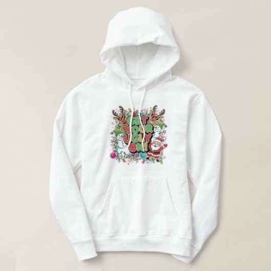 Veste À Capuche Sweatshirt à capuche de Noël laid (Design devant)