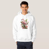 Veste À Capuche Sweatshirt à capuche Flamant Rose (Devant entier)