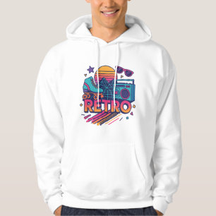 Veste À Capuche  Sweatshirt à Capuche Homme Rétro Années 80