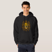 Veste À Capuche Sweatshirt à capuche Lion Royal Doré (Devant entier)