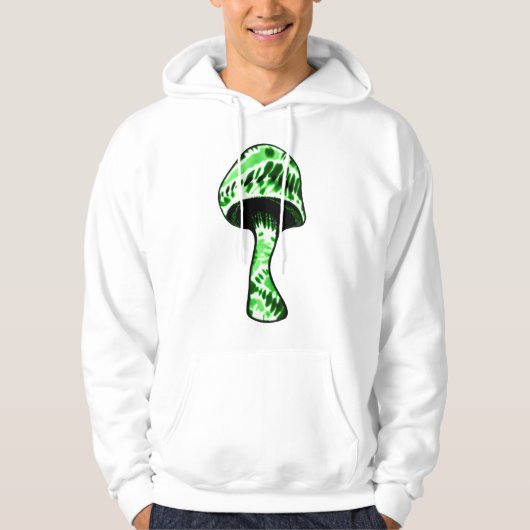 Veste À Capuche Sweatshirt à capuche noir vert TieDye (Devant)