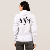 Veste À Capuche Sweatshirt à capuche Wifey Black Script (Dos entier)