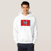 Veste À Capuche Sweatshirt à capuchon avec drapeau américain (Devant entier)