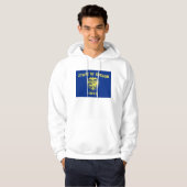 Veste À Capuche Sweatshirt à capuchon avec drapeau américain (Devant entier)