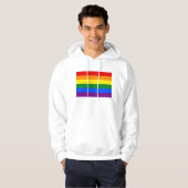 Veste À Capuche Sweatshirt à capuchon avec drapeau arc-en-ciel LGB (Devant entier)