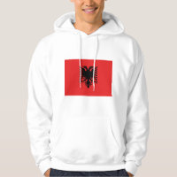 Sweatshirt à capuchon avec drapeau d'Albanie