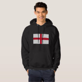 Veste À Capuche Sweatshirt à capuchon avec drapeau d'Angleterre (Devant entier)