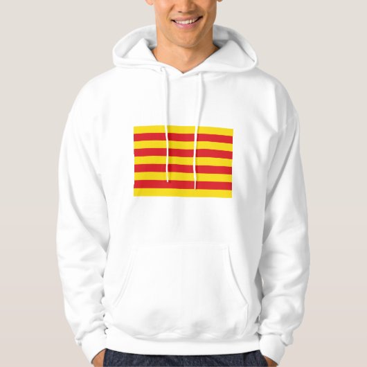 Veste À Capuche Sweatshirt à capuchon avec drapeau de Catalogne (Devant)