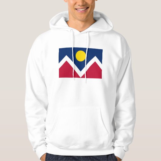 Veste À Capuche Sweatshirt à capuchon avec drapeau de Denver (Devant)