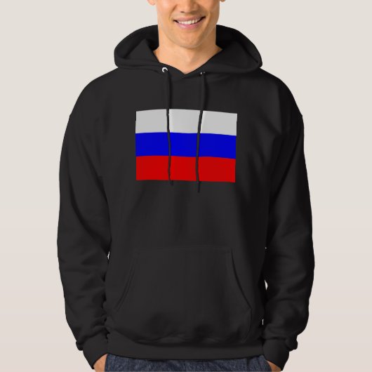 Veste À Capuche Sweatshirt à capuchon avec drapeau de la Russie (Devant)