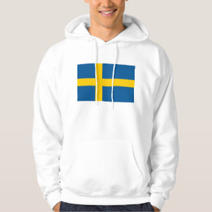 Veste À Capuche Sweatshirt à capuchon avec drapeau de la Suède