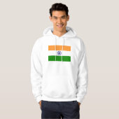 Veste À Capuche Sweatshirt à capuchon avec drapeau de l'Inde (Devant entier)