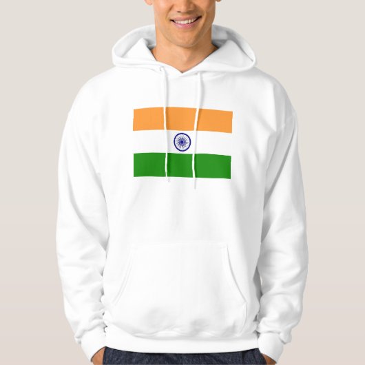 Veste À Capuche Sweatshirt à capuchon avec drapeau de l'Inde (Devant)