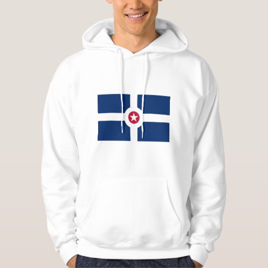 Veste À Capuche Sweatshirt à capuchon avec drapeau d'Indianapolis, (Devant)