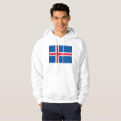 Veste À Capuche Sweatshirt à capuchon avec drapeau d'Islande (Devant entier)