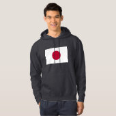 Veste À Capuche Sweatshirt à capuchon avec drapeau du Japon (Devant entier)
