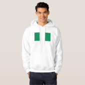 Veste À Capuche Sweatshirt à capuchon avec drapeau du Nigeria (Devant entier)