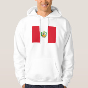 Veste À Capuche Sweatshirt à capuchon avec drapeau du Pérou