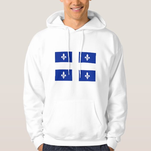 Veste À Capuche Sweatshirt à capuchon avec drapeau du Québec, Cana (Devant)