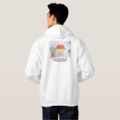 Veste À Capuche SWEATSHIRT À CAPUCHON BLANC "à la maison" (LOGO (Dos entier)