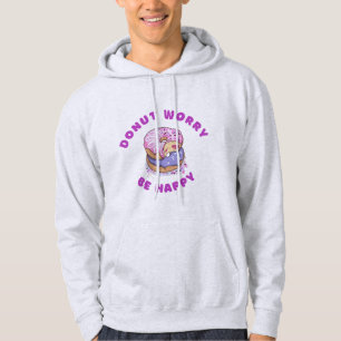 Veste À Capuche Sweatshirt à capuchon de base Drôle Donut S'inquié