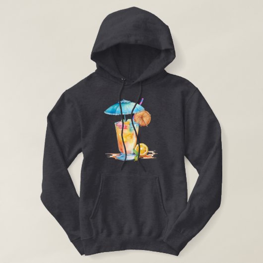 Veste À Capuche Sweatshirt à capuchon de boisson tropicale (Design devant)