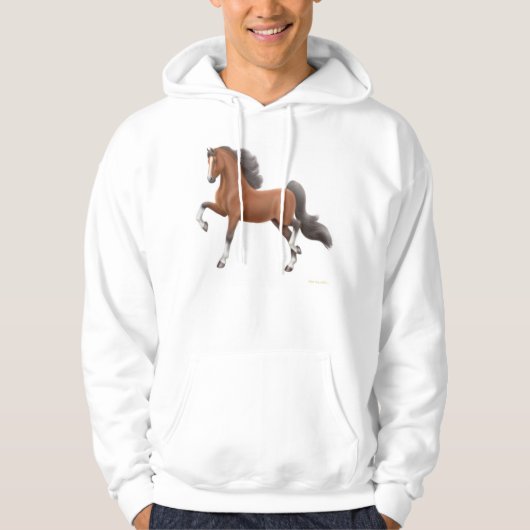 Veste À Capuche Sweatshirt à capuchon de cheval de Saddlebred (Devant)