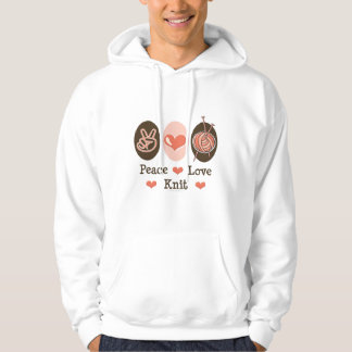 Veste À Capuche Sweatshirt à capuchon de Knit d'amour de paix