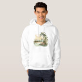 Veste À Capuche Sweatshirt à capuchon de l'île tropicale (Devant entier)