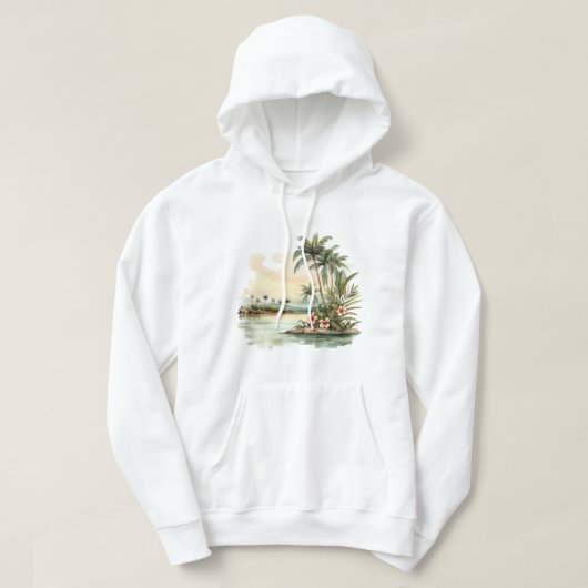 Veste À Capuche Sweatshirt à capuchon de l'île tropicale (Design devant)