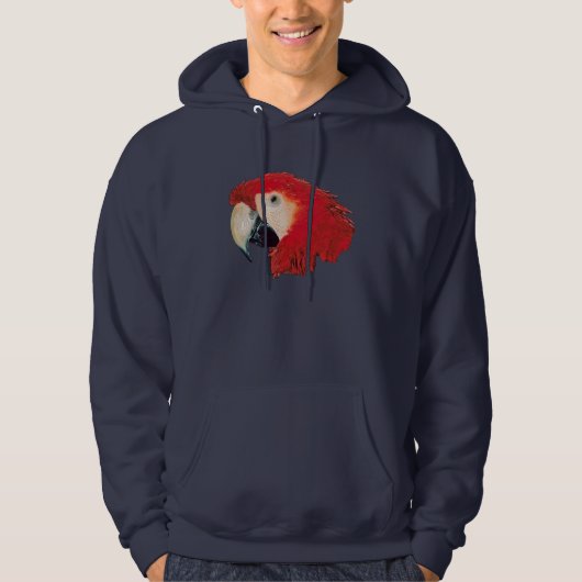 Veste À Capuche Sweatshirt à capuchon de perroquet d'ara (Devant)