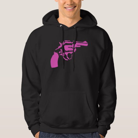 Veste À Capuche Sweatshirt à capuchon de pistolet rose (Devant)