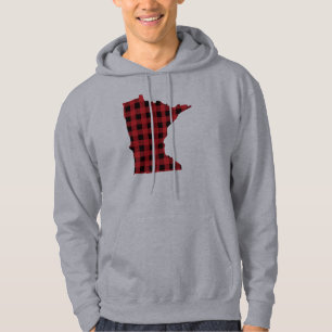 Veste À Capuche Sweatshirt à capuchon du Minnesota de plaid de