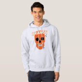 Veste À Capuche Sweatshirt à capuchon orange HANDSKULL B2 (Devant entier)